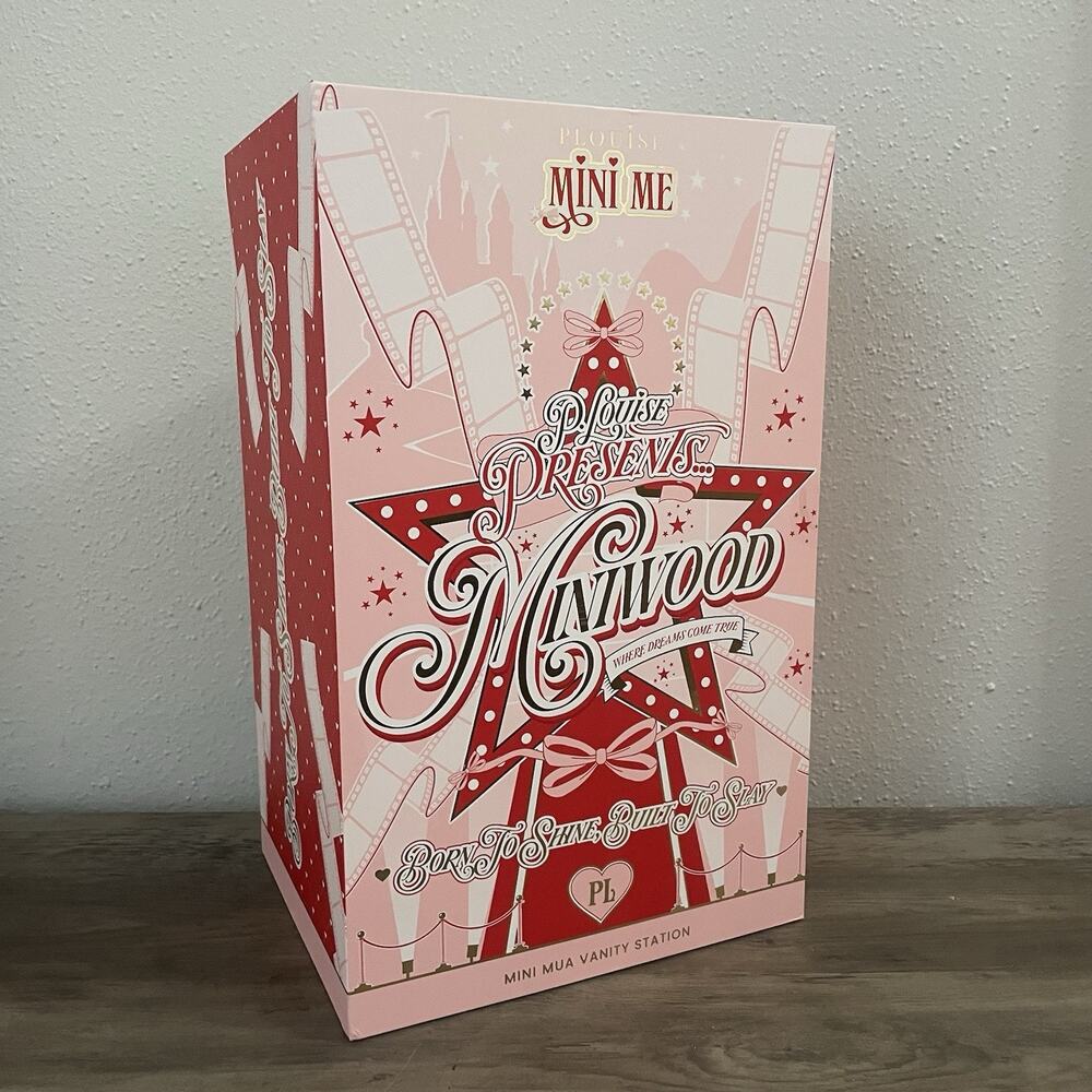 *EMPTY* P.Louise Miniwood Mini MUA Vanity Station Christmas *NO PRODUCTS READ*